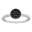 Silberring ANNIENOR schwarzer Zirkonia rund 6mm