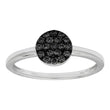 Silberring ANNIENOR schwarzer Zirkonia rund 6mm