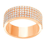 Rho. silver ring ADINANOR w/ 5 rk. black cz.