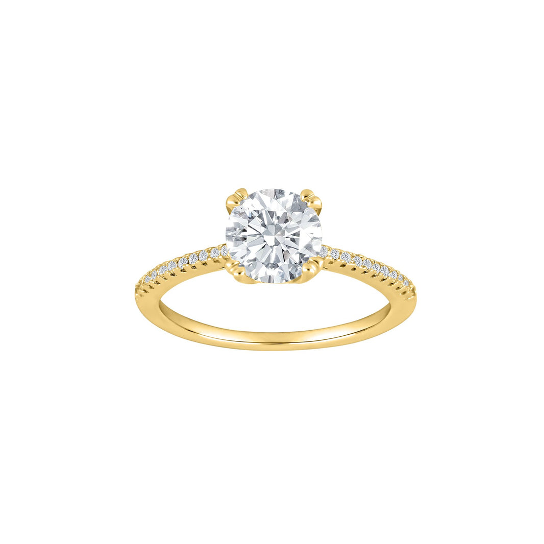Rod. silver ring ELLENOR A 7mm - Gold plated / 60