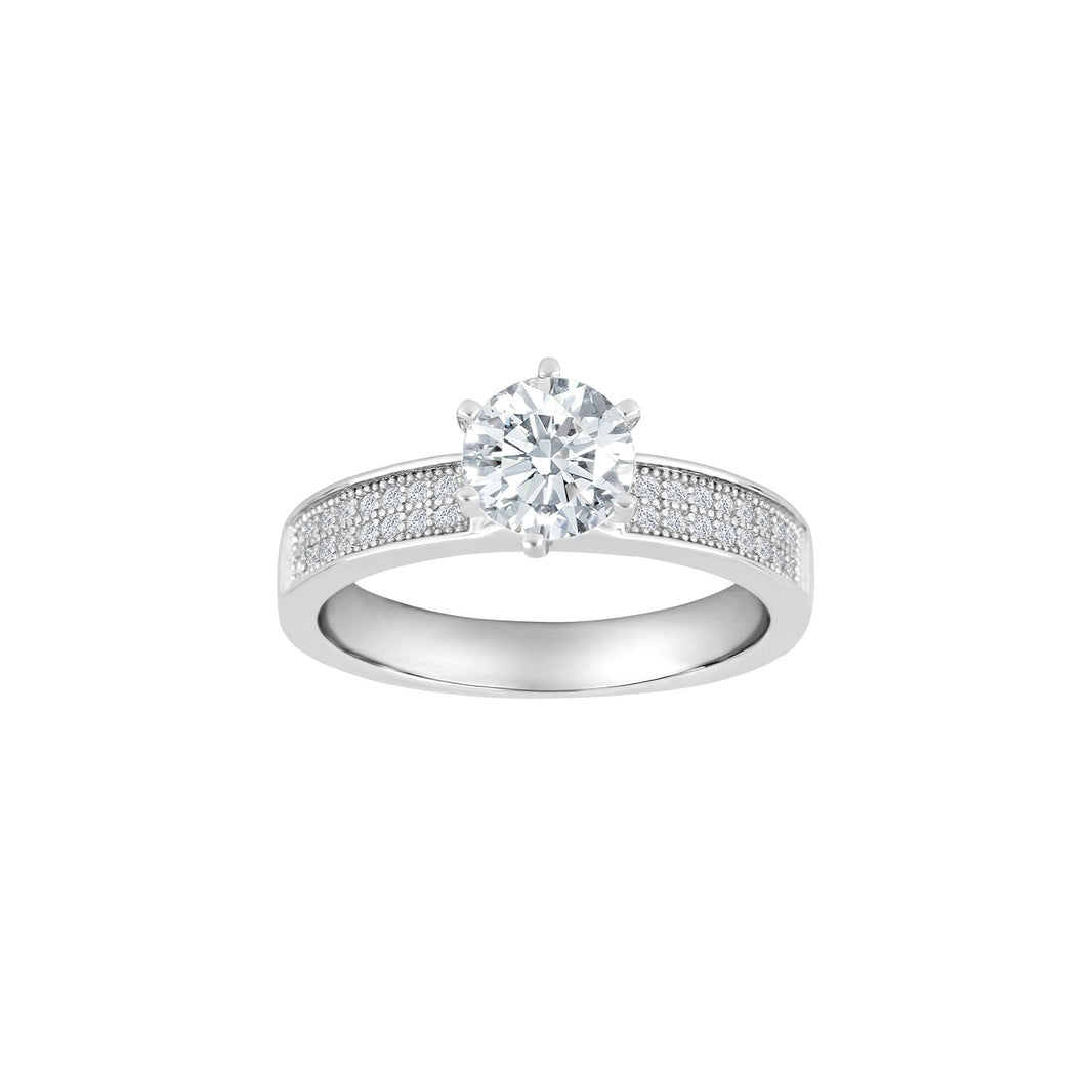 Rhod. sølvring ELLENOR E 7mm