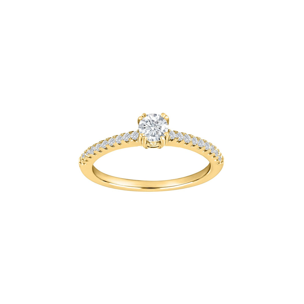 Rod. silver ring ELLENOR D 4mm - Gold plated / 60