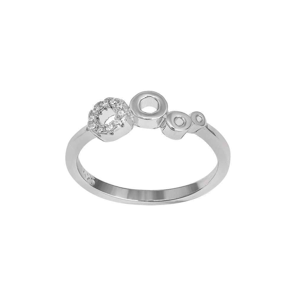Silberring EVYNOR 12mm - Rhodiniert / 60