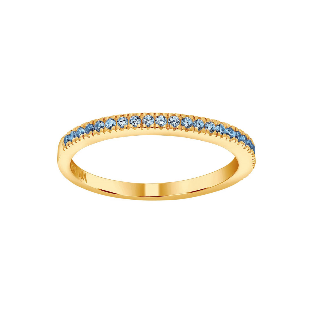 Sølv ring lyseblå cz HELLENOR