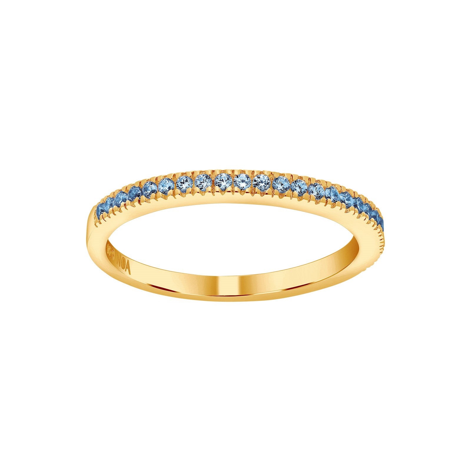 Silver ring light blue cz HELLENOR