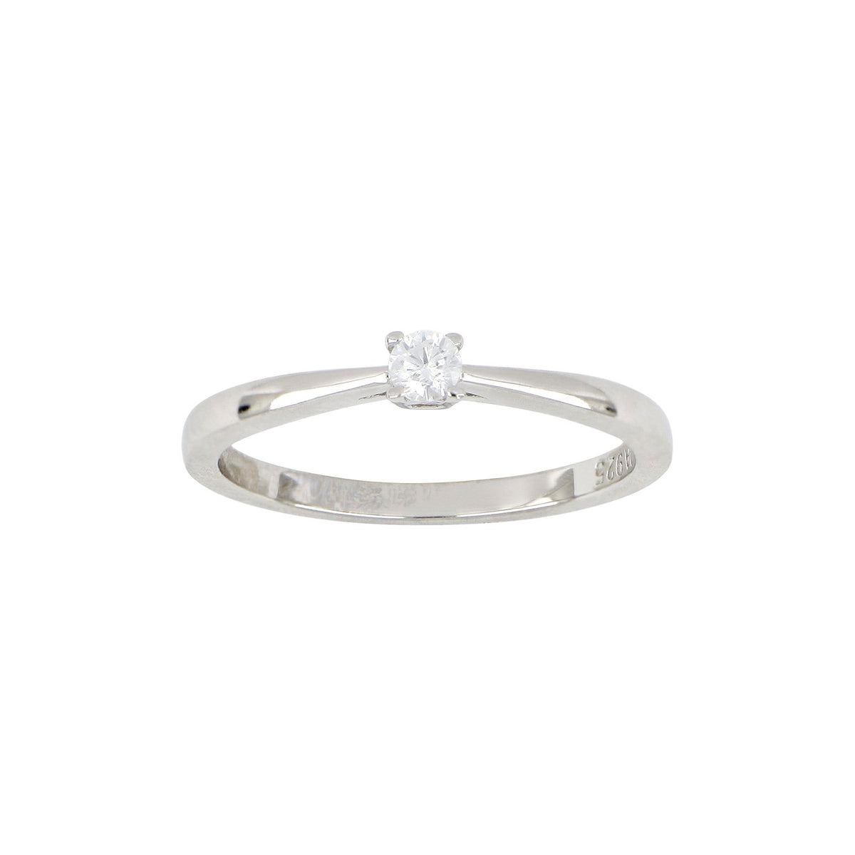 Rechtshandige zilveren ring 3 mm, HEGENOR - Gerhodineerd / 60