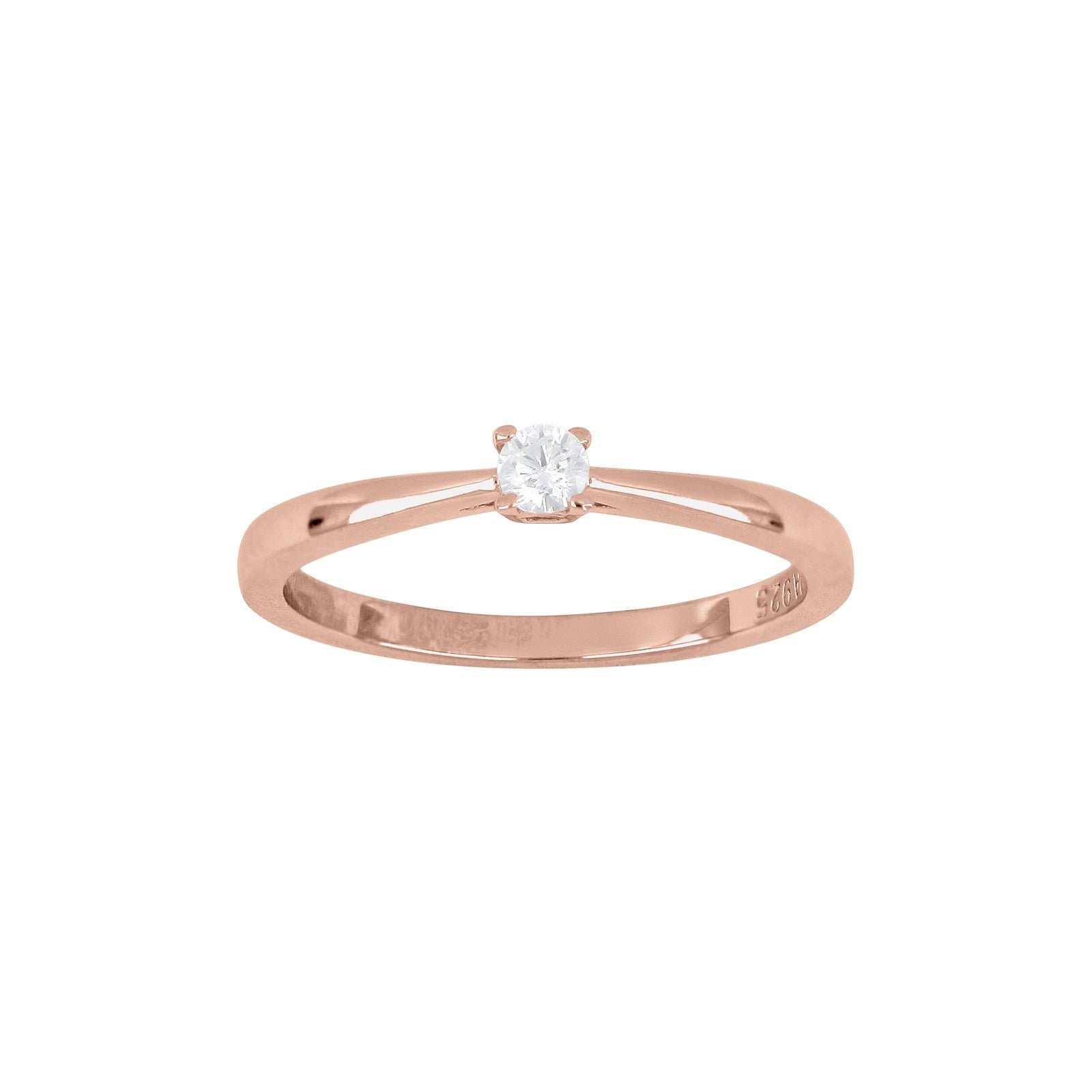 Rhd. Silber Ring 3mm Greifer HEGENOR