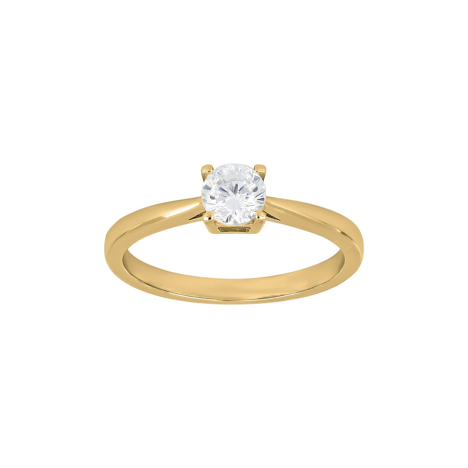 Rhd. Silber Ring 5mm Greifer HEGENOR - Vergoldet / 60