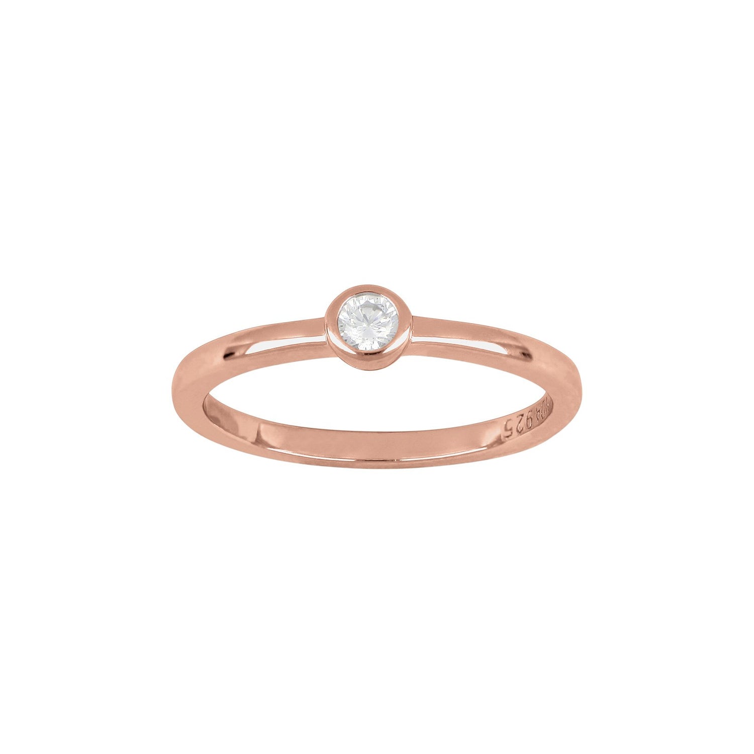 Silberring rechts 3mm Rohr HANNANOR - Vergoldet / 60