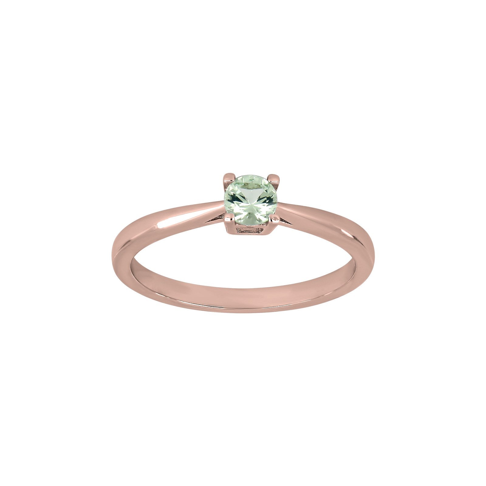 Silver ring 4mm light green HELENNOR