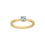 Sølv ring 4mm lyseblå HELENNOR