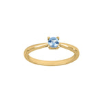 Silver ring 4mm light blue HELENNOR