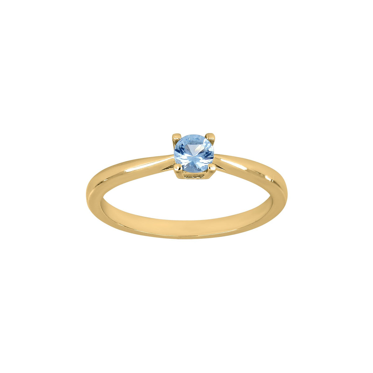 Silberring 4mm hellblau HELENNOR