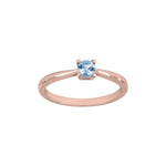 Silver ring 4mm light blue HELENNOR