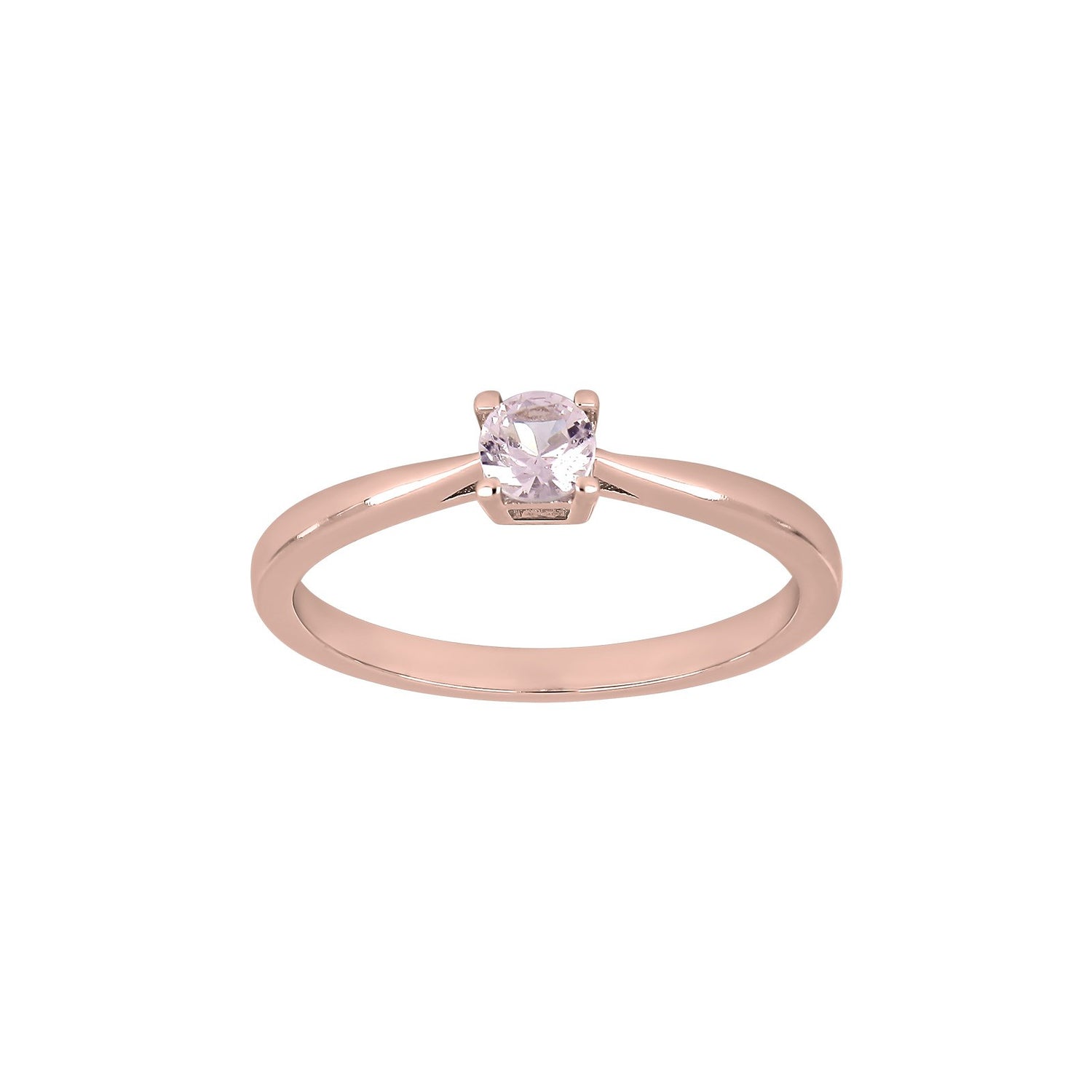 Silberring 4mm rosa HELENNOR - Rosévergoldet / 54