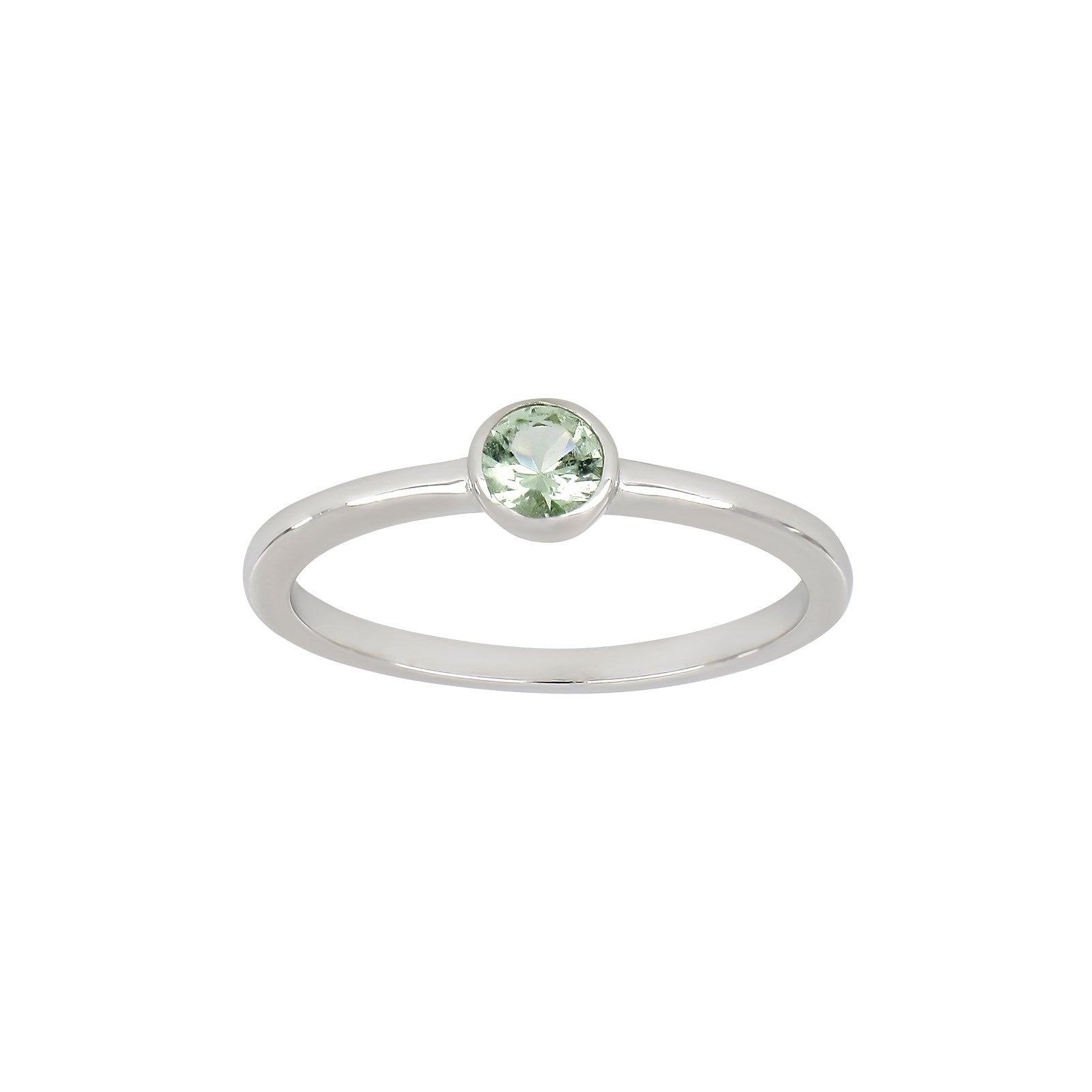 Silberring 4mm hellgrün HILDANOR