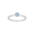 Sølv ring 4mm lyseblå HILDANOR