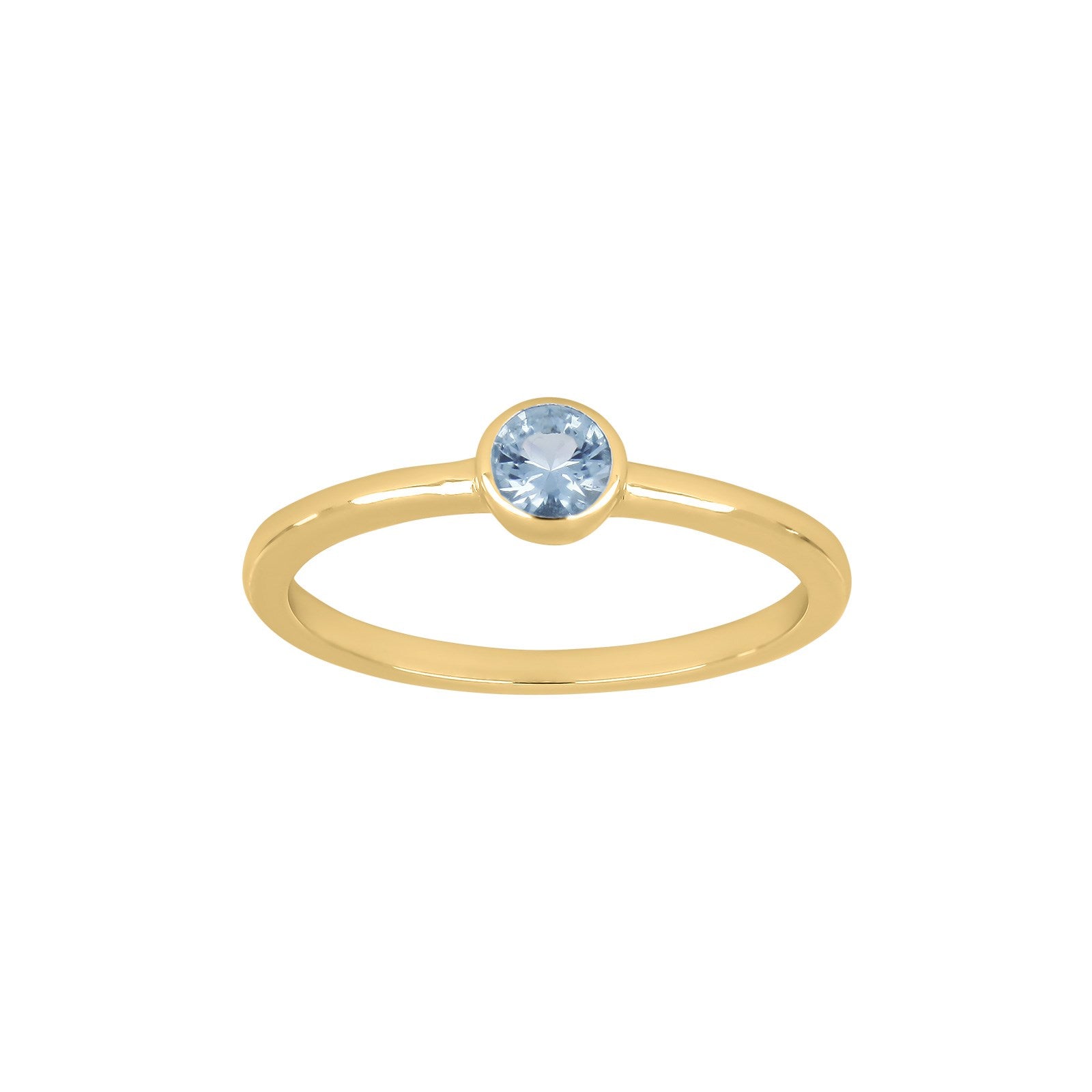 Silver ring 4mm light blue HILDANOR