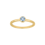 Silver ring 4mm light blue HILDANOR