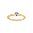Sølv ring 4mm lyseblå HILDANOR