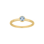 Sølv ring 4mm lyseblå HILDANOR