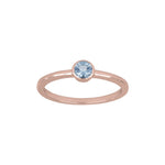Silver ring 4mm light blue HILDANOR