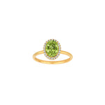 Vergoldeter Ring MILLENOR grün