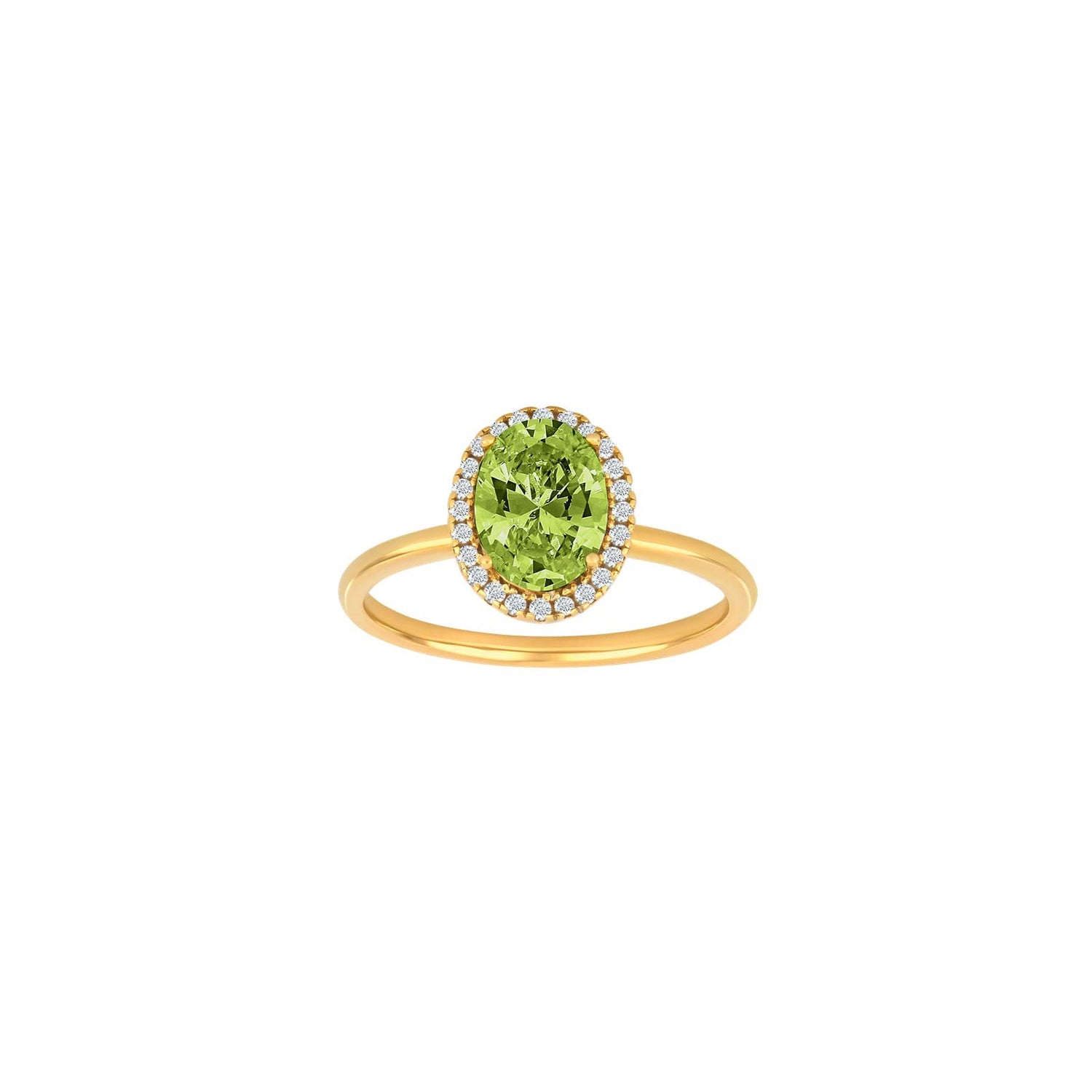 Vergoldeter Ring MILLENOR grün - Vergoldet / 60