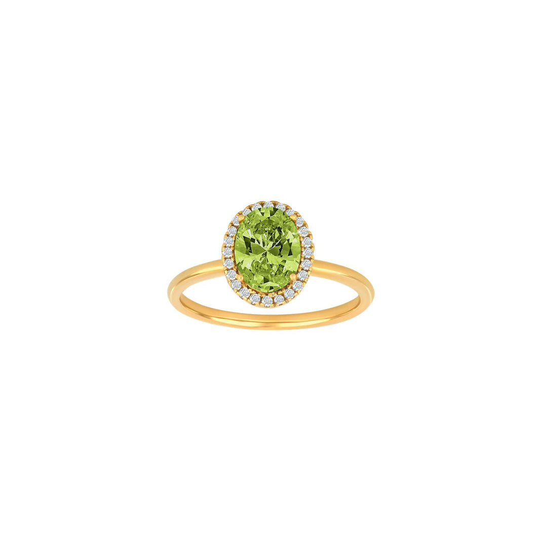 Vergoldeter Ring MILLENOR grün - Vergoldet / 60