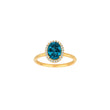 Vergoldeter Ring MILLENOR blau