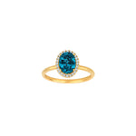 Vergoldeter Ring MILLENOR blau