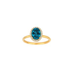 Vergoldeter Ring MILLENOR blau