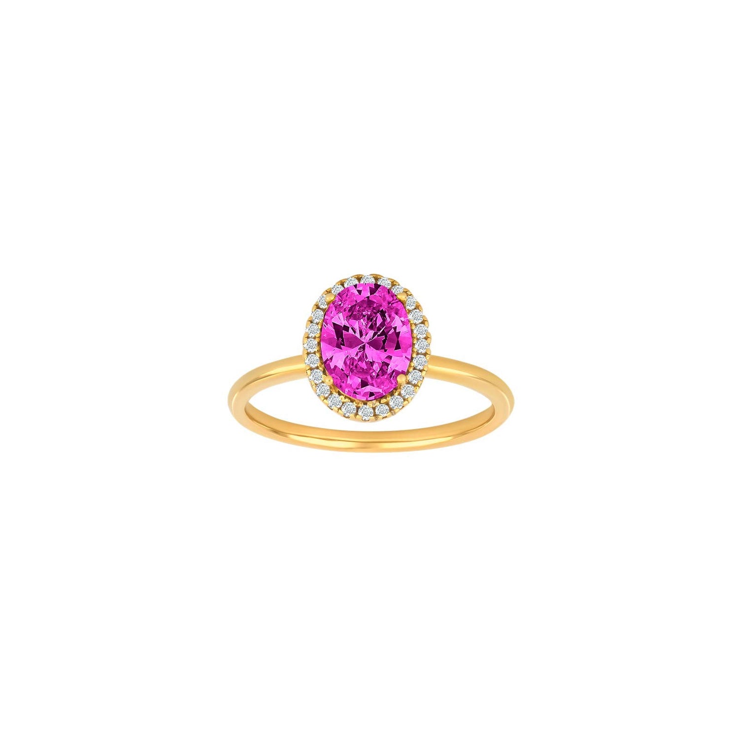 Vergoldeter Ring MILLENOR rosa - Vergoldet / 60