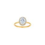 Vergoldeter Ring MILLENOR weiß