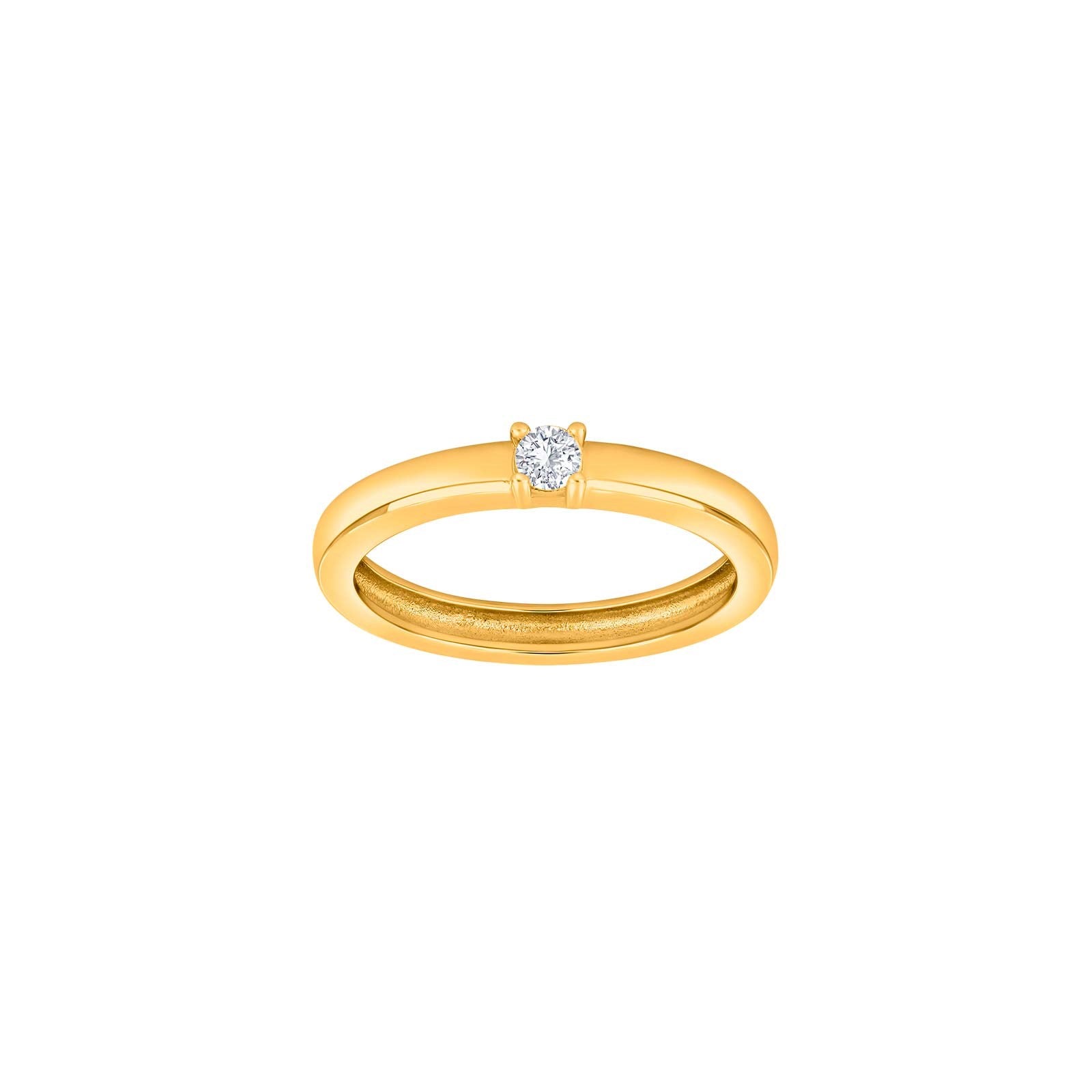 Rhd. Silver ring 1cz OBINOR