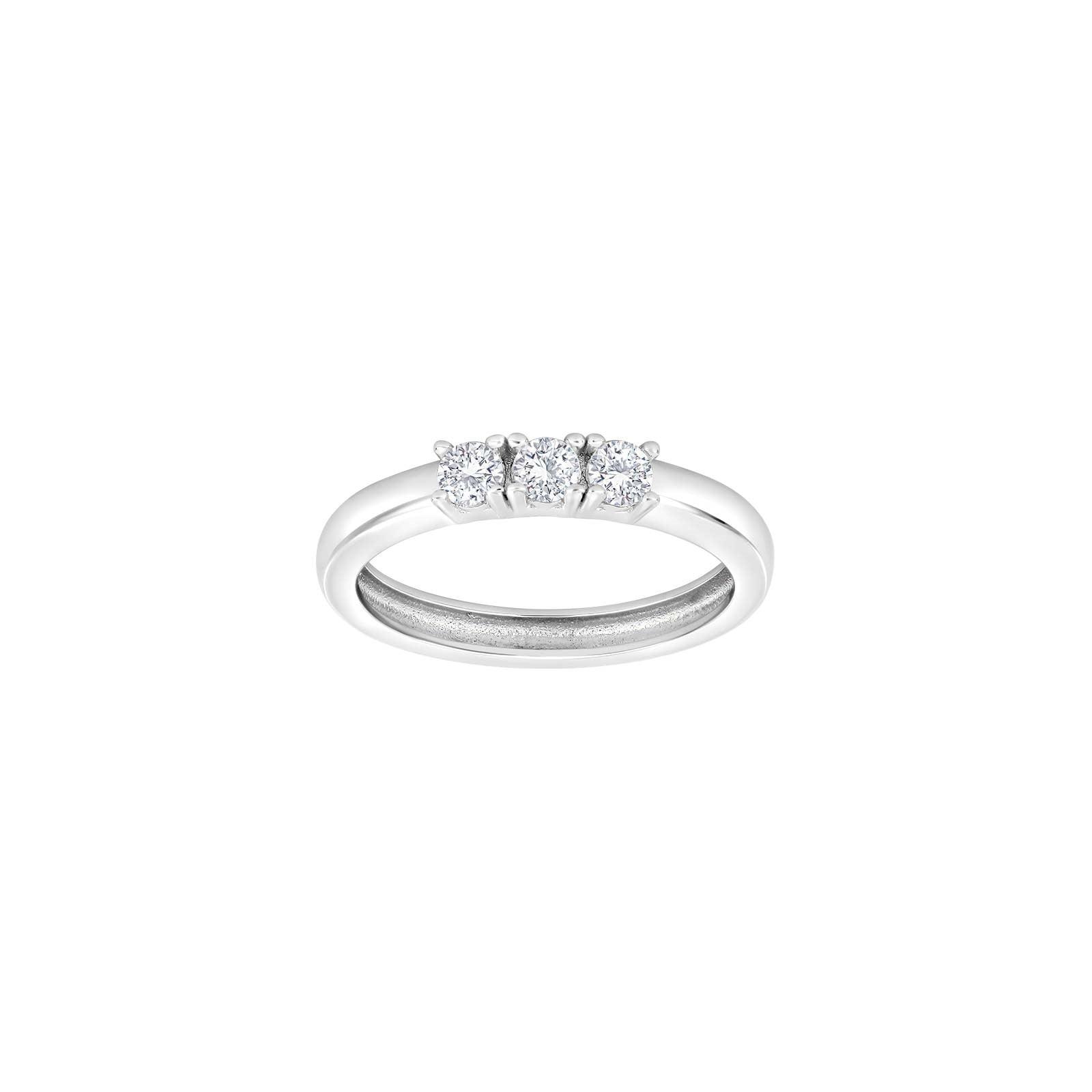 Rhd. Silver ring 3cz OBINOR