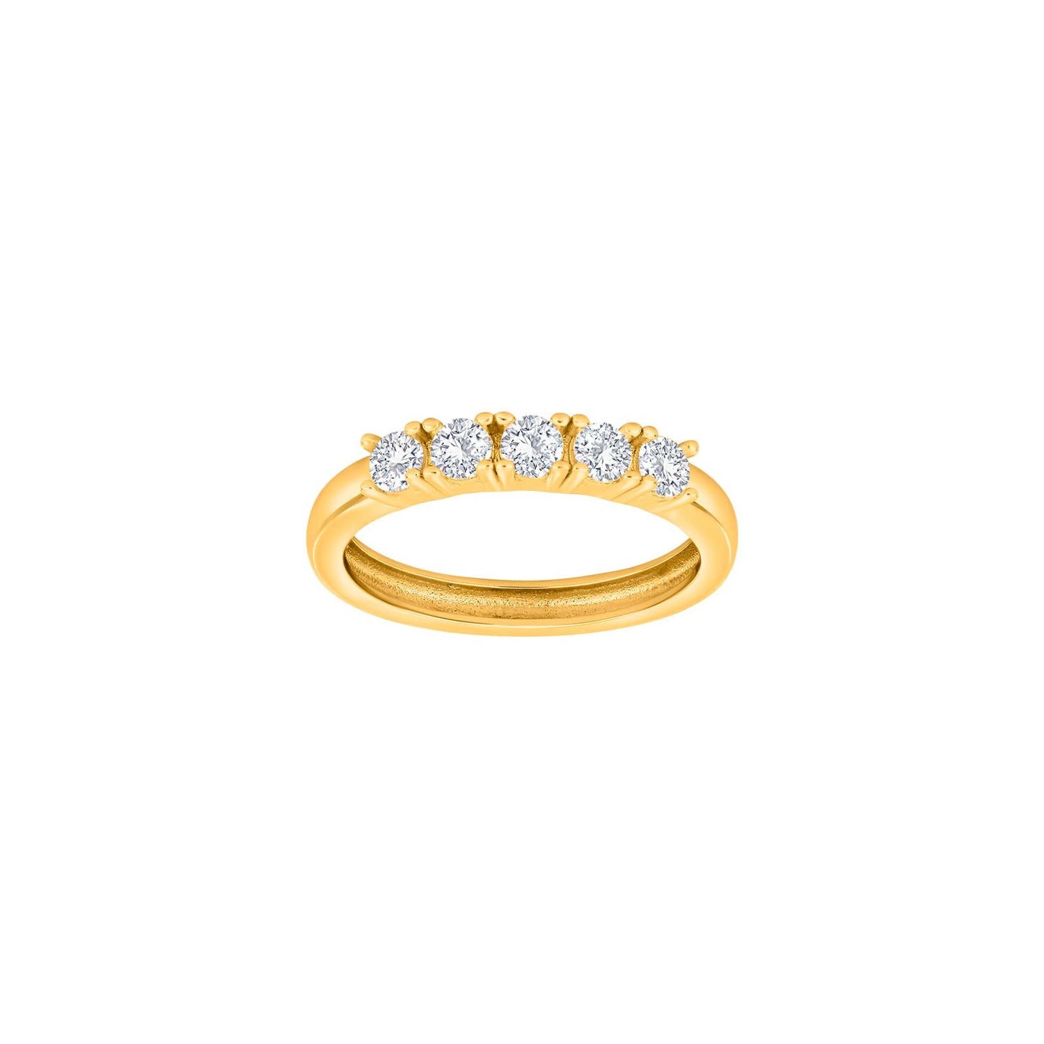 Rh. Silberring 5cz OBINOR - Vergoldet / 60
