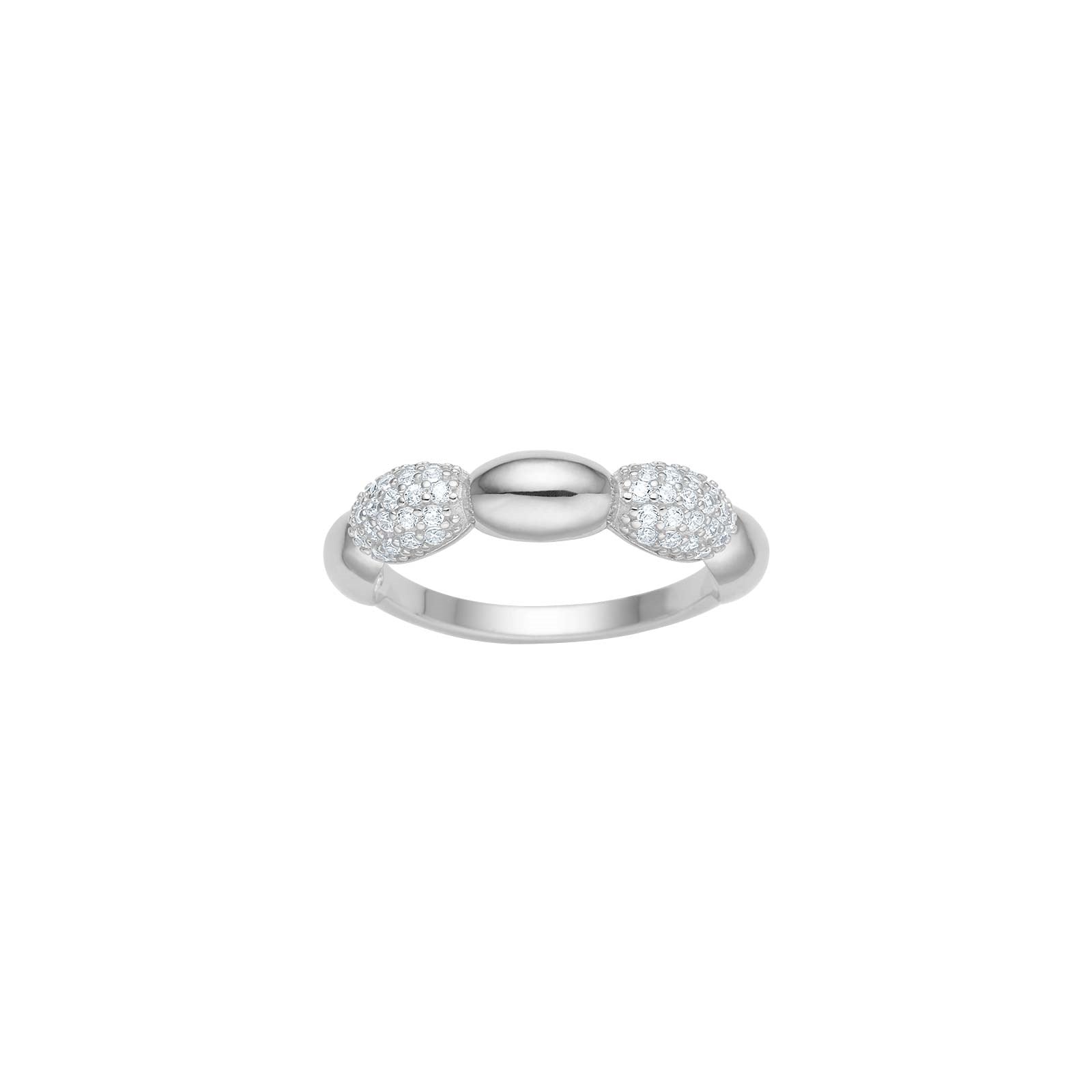Rhd. Silver ring REBECCANOR