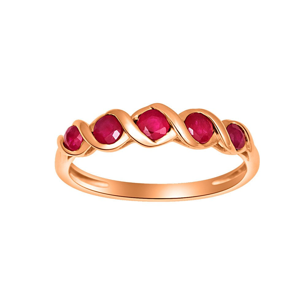 14 kt. Goldring mit Rubin