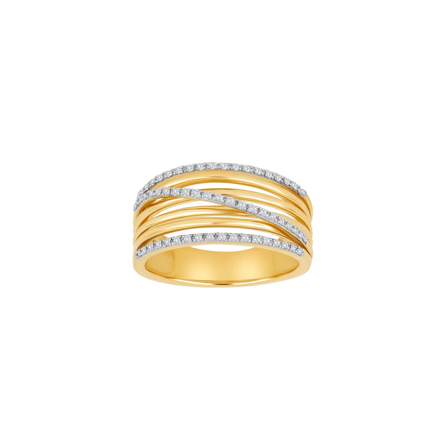 14kt. Gold Ring m. 0,16ct W/SI
