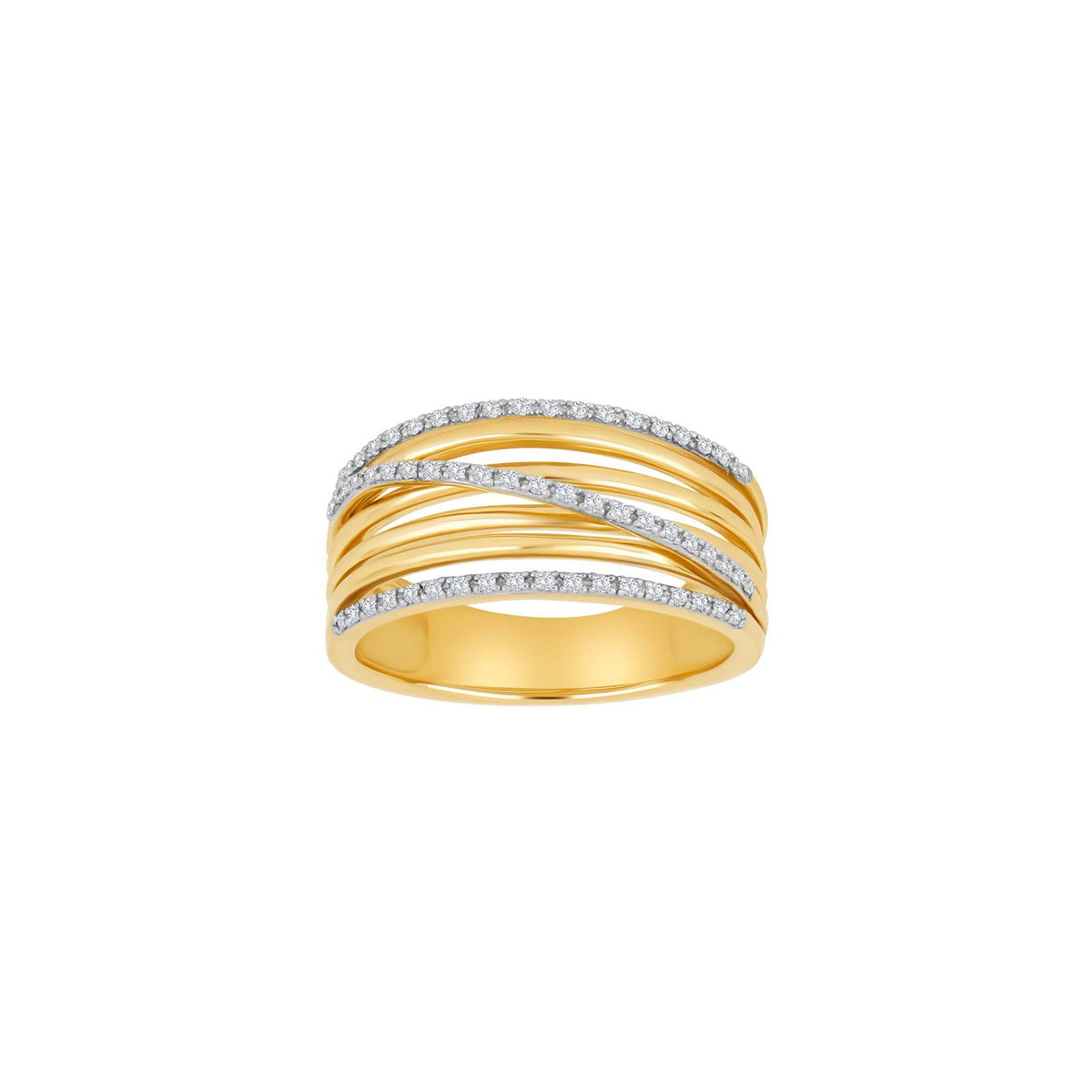 14ct. gold ring w. 0,16ct W/SI