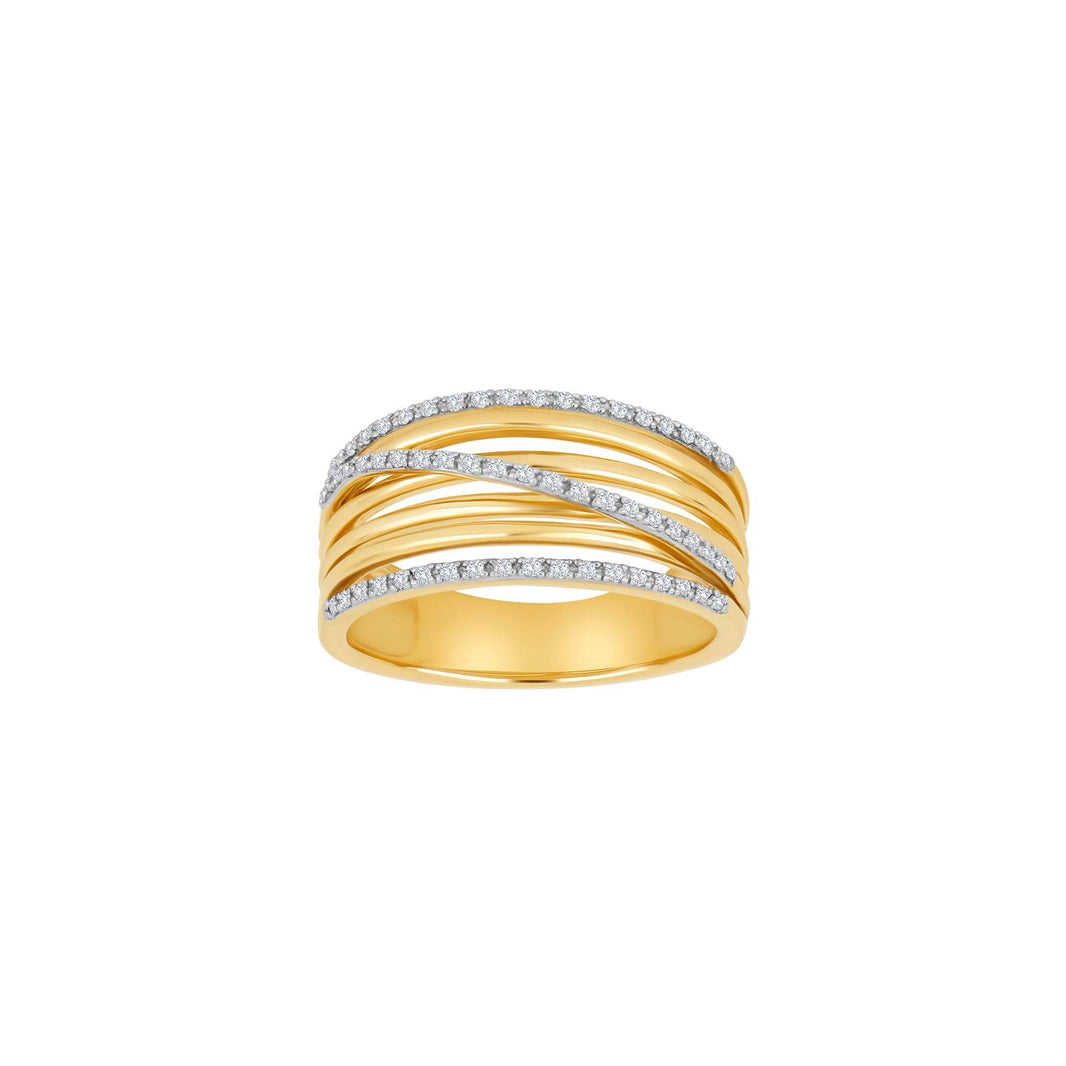 14ct. gold ring w. 0,16ct W/SI