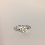 Silver rhd. ring w/ cz