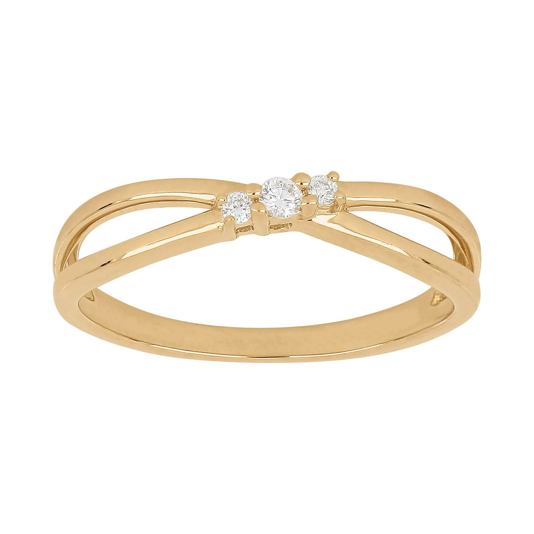 14 kt. gold ring w/dia 0.06ct W/SI