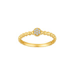 8kt. guldring m/cz og kugler