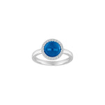 Rhd. silver ring OFELIANOR blue