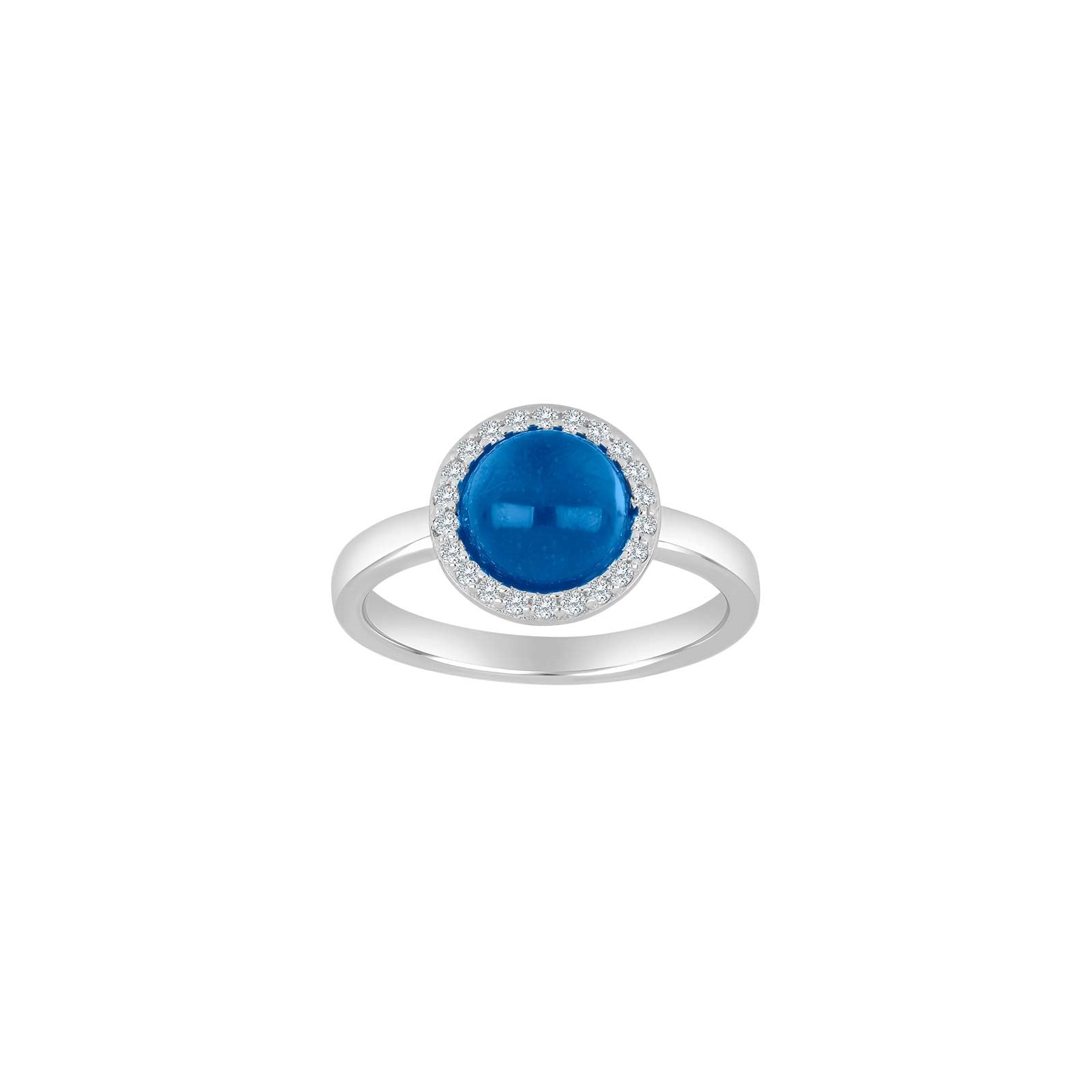 Rhd. silver ring OFELIANOR blue