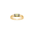 Gold-plated silver ring green FACET52