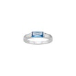 Rhd. Silber Ring Blau FACET52