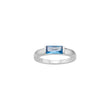 Rhd. silver ring blue FACET52